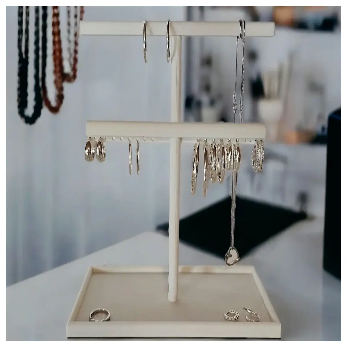 Jewelry Display Stand Display Case for Jewelry Accessories Ideal for Retail Trade Shows Home Use Showcase Your Gems