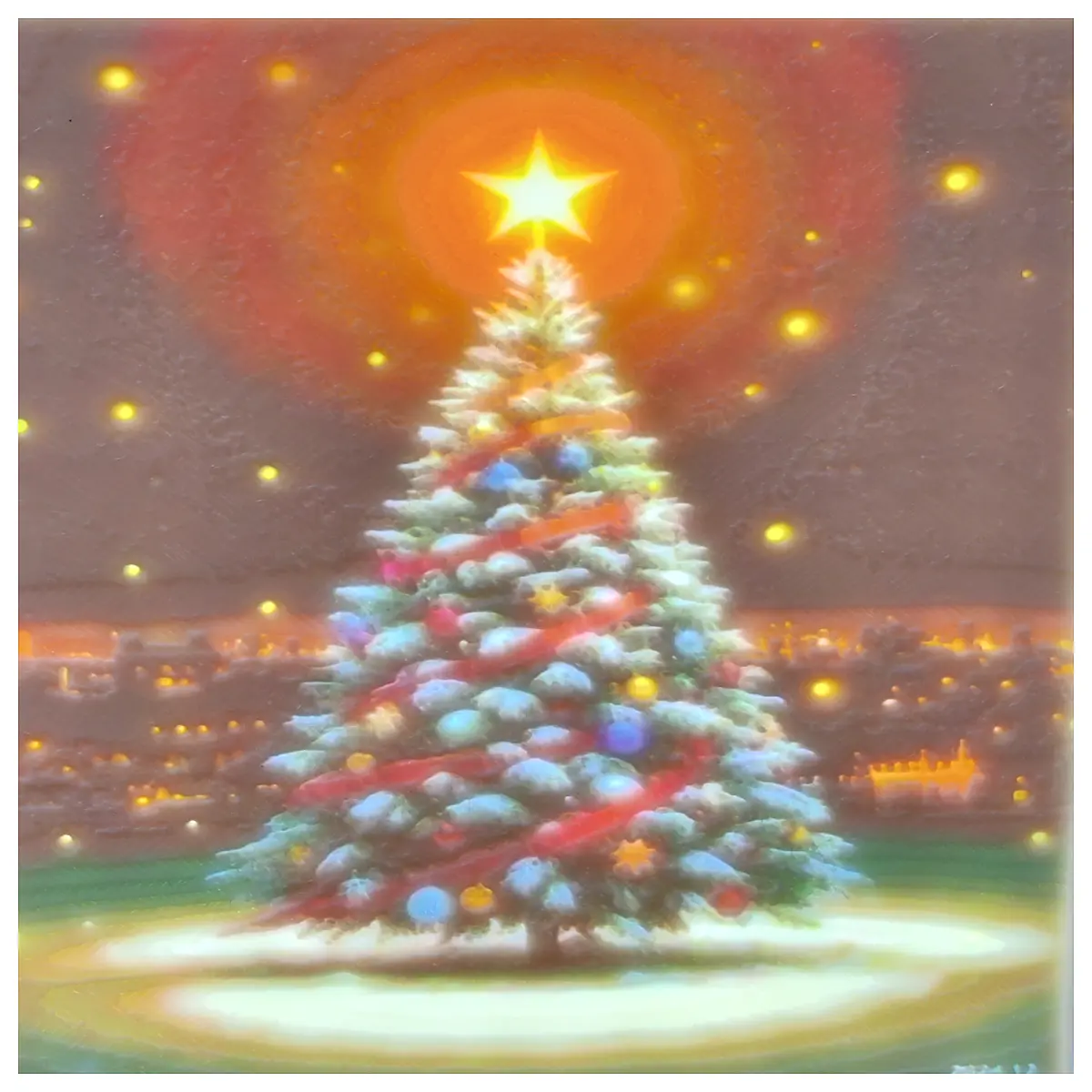 Christmas Relief Sculpture Wall Art Festive Christmas Painting Decor Christmas Gift Christmas Tree Accessories Holiday Decoration