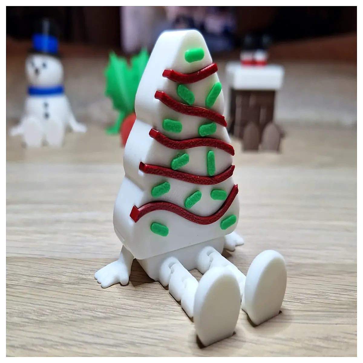 Movable Joint Debbie Christmas Tree Cake Festive Decoration Fun Birthday Cake Christmas Gift Kids Toy