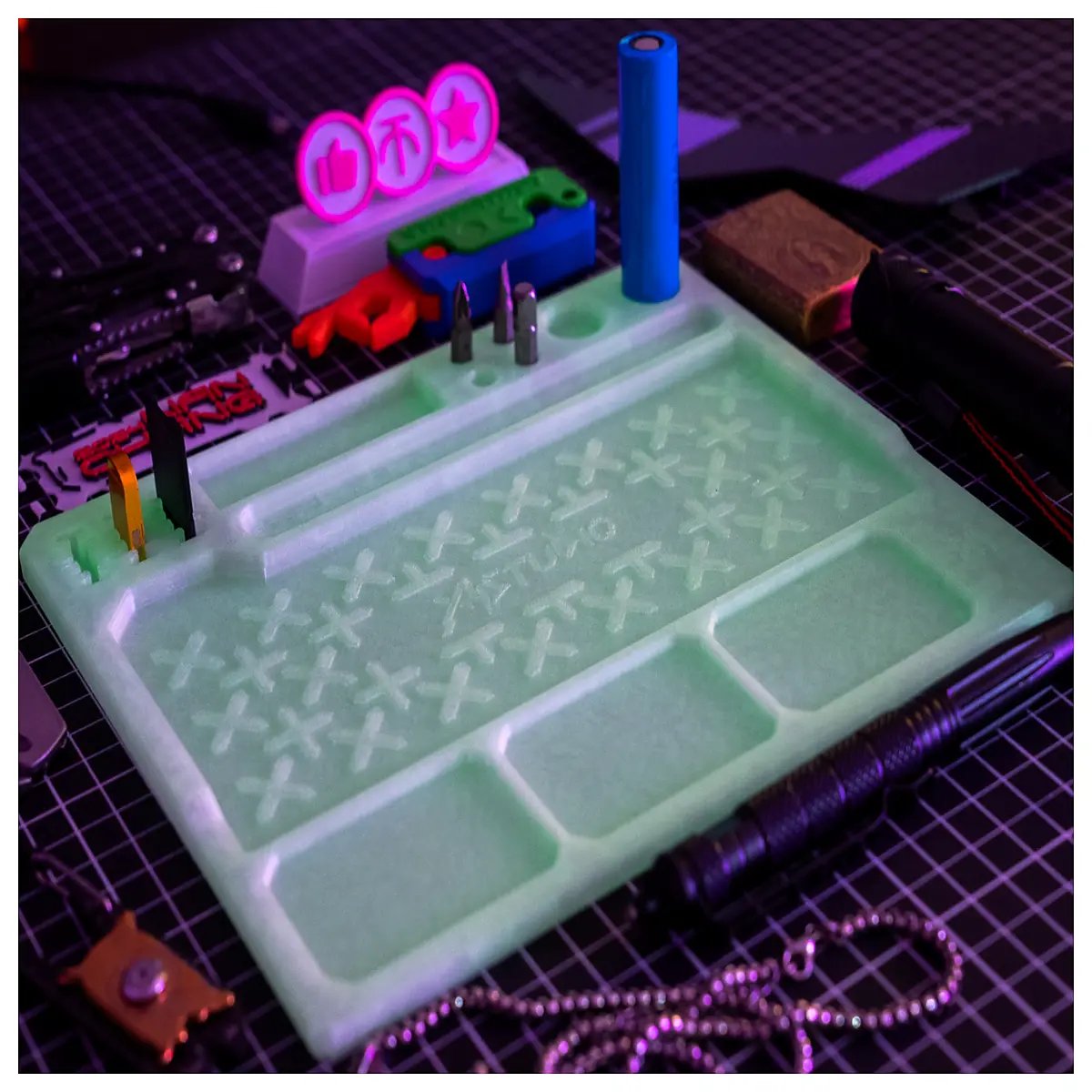edc tray mat desk organizer tool maintenance pad workbench storage