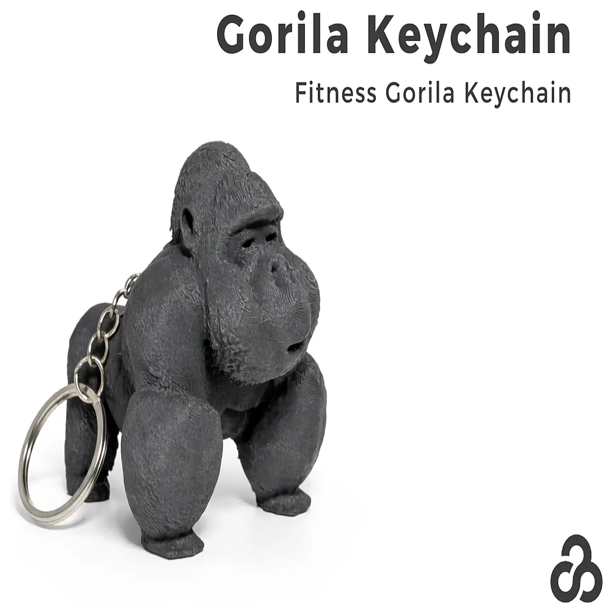 Gorilla Fitness Keychain Gym Decor Monkey Mascot Keychain Charm Cute Gift Fitness Enthusiast Accessory