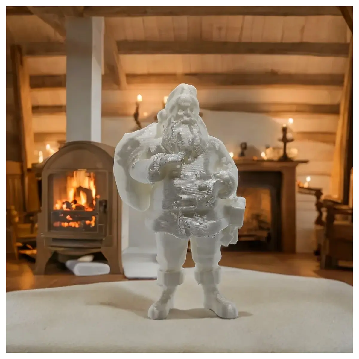 Christmas Decoration Festive Inspiration Santa Claus Statue Display Decor Holiday Gift Christmas Theme