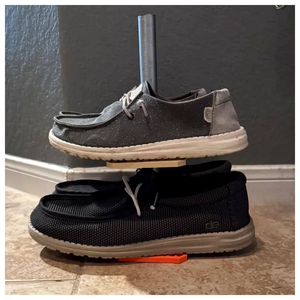 shoe storage rack organizer for entryway hallway closet stackable plastic or metal footwear holder with multiple tiers