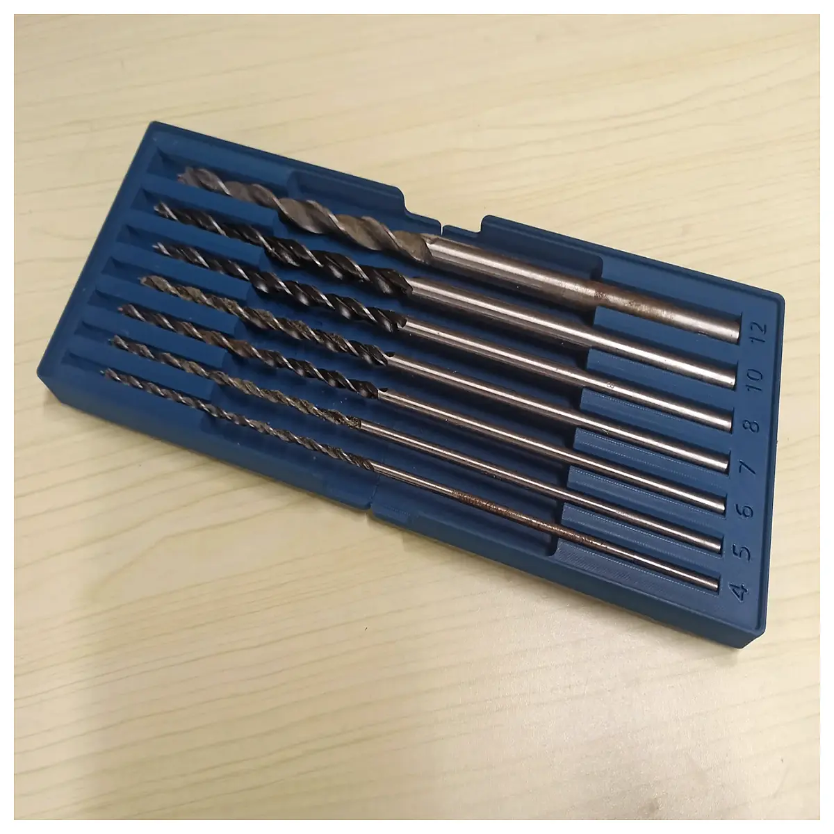 12 inch twist drill bit gridfinity storage box organizer bin for tools