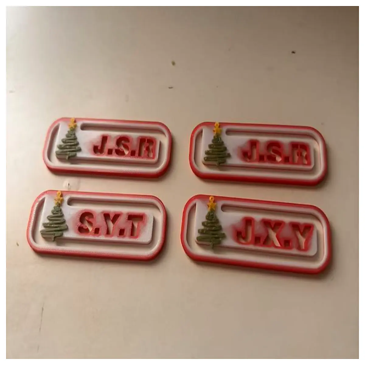christmas personalized name pin badge holiday party men women
