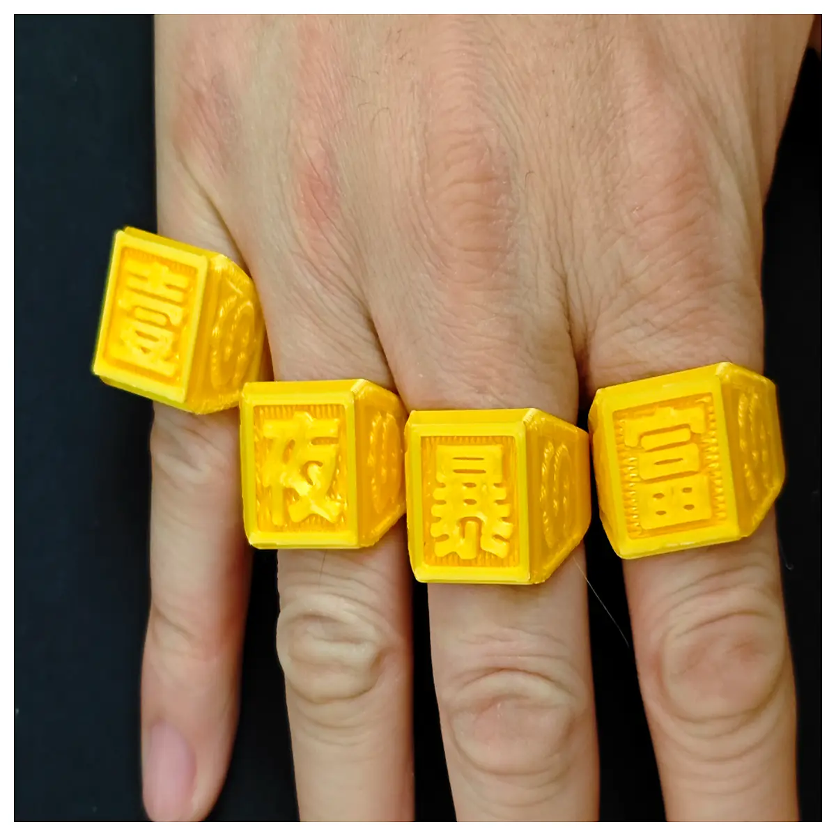 lucky money ring for wealth and prosperity gold plated symbol finger jewelry for business success