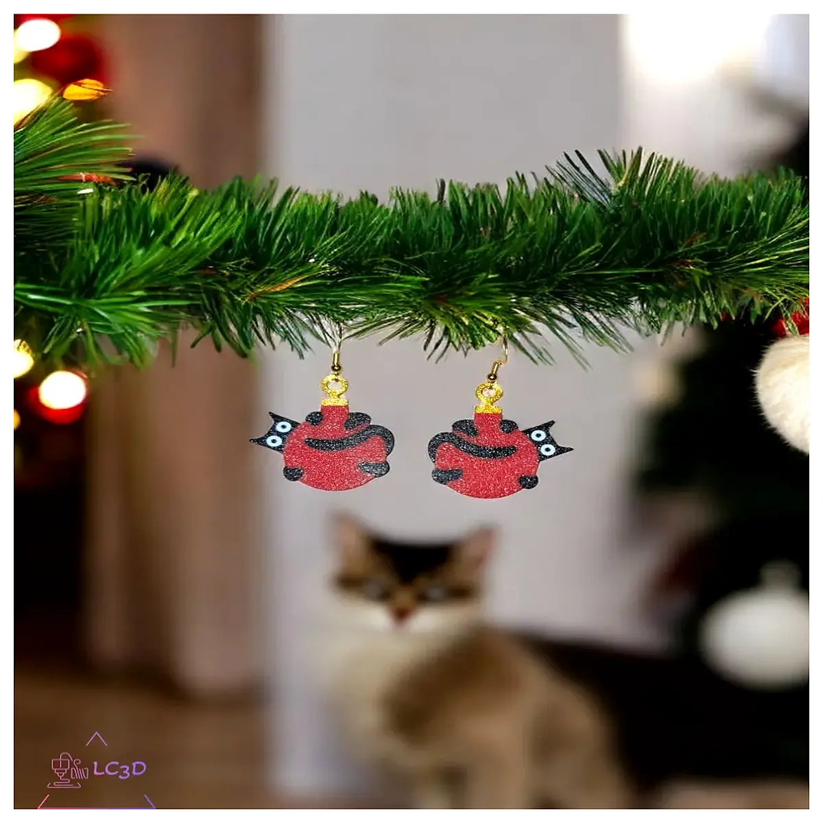 Cat Ear Earrings Women s Cute Cat Pattern Jewelry Stylish Earring Girlfriend Trendy Earrings