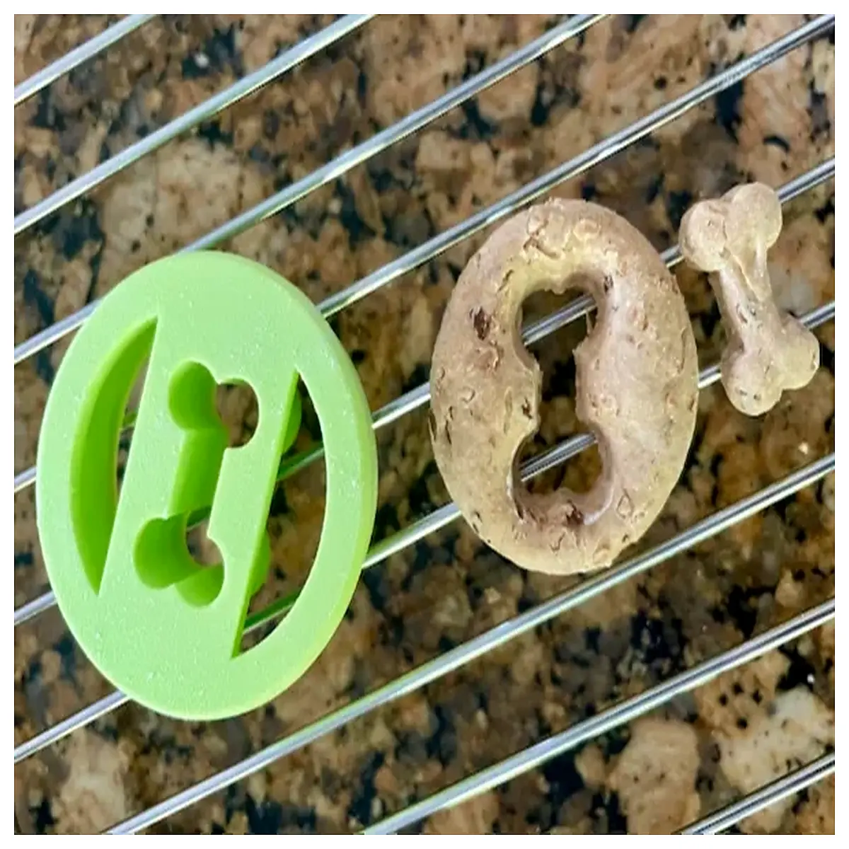 2 in 1 dog bone shaped cookie cutter set for homemade pet treats baking
