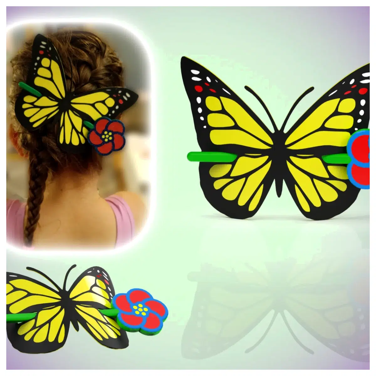 Flower Hair Clips Women s Elegant Hair Accessories Headband Decoration Festival Girls