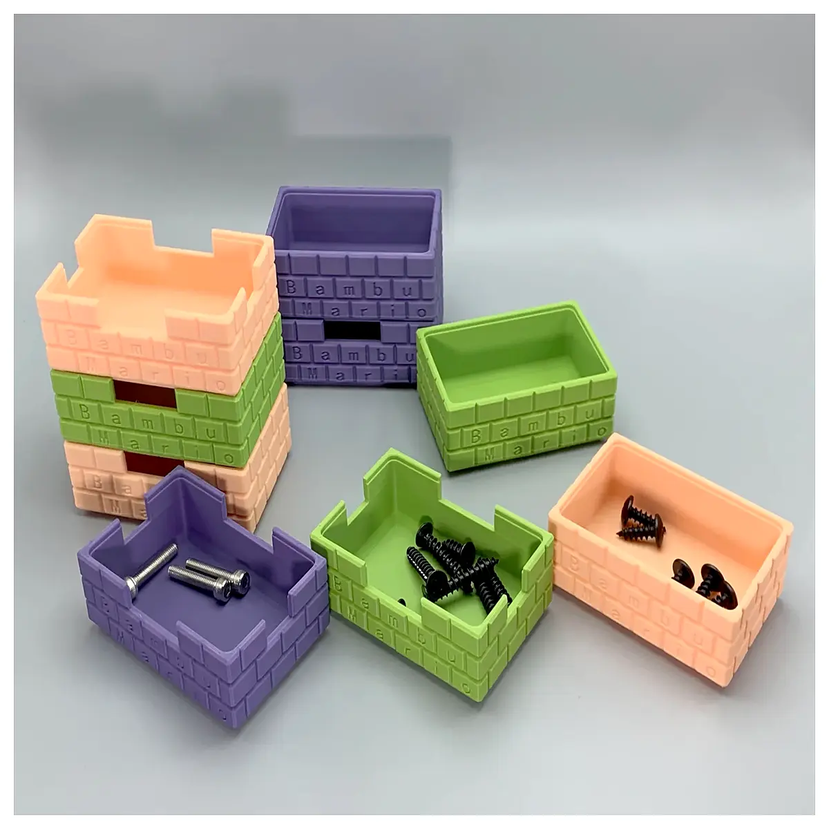 stackable plastic storage bins with lids for garage organization parts containers