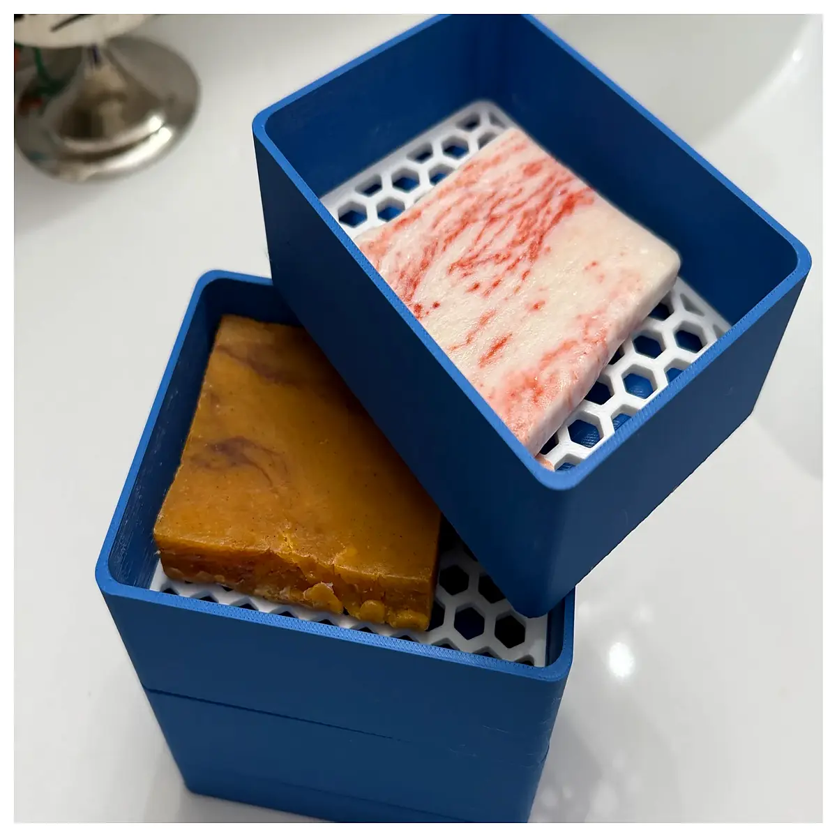 stackable soap dish organizer bathroom counter storage for bar soap holder with drainage holes