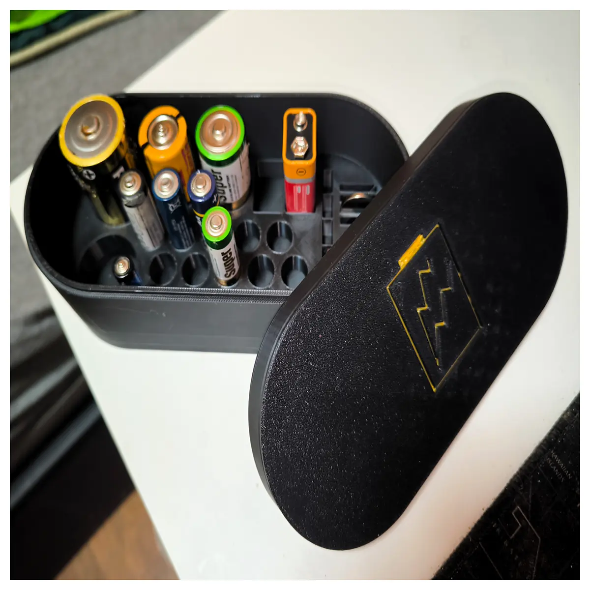 battery organizer box storage case for aa aaa d size alkaline lithium batteries keeping spare cells tidy