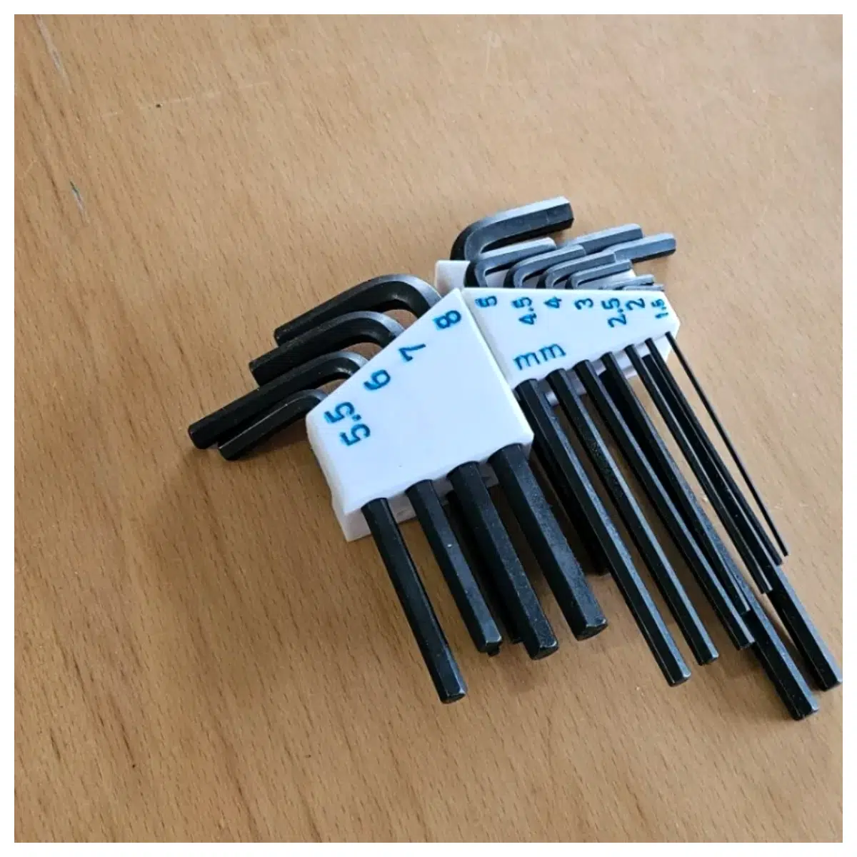 metric hex key holder rack organizer colorful ball end allen wrench set storage box tool chest accessory