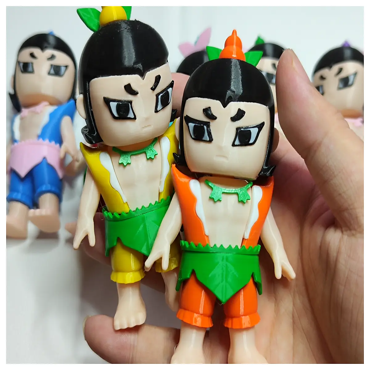 Longfeng 3D Hulusiwa Seven Brothers Full Split No Support Needed Model Toys 3D Printing Accessories Desk Decoration