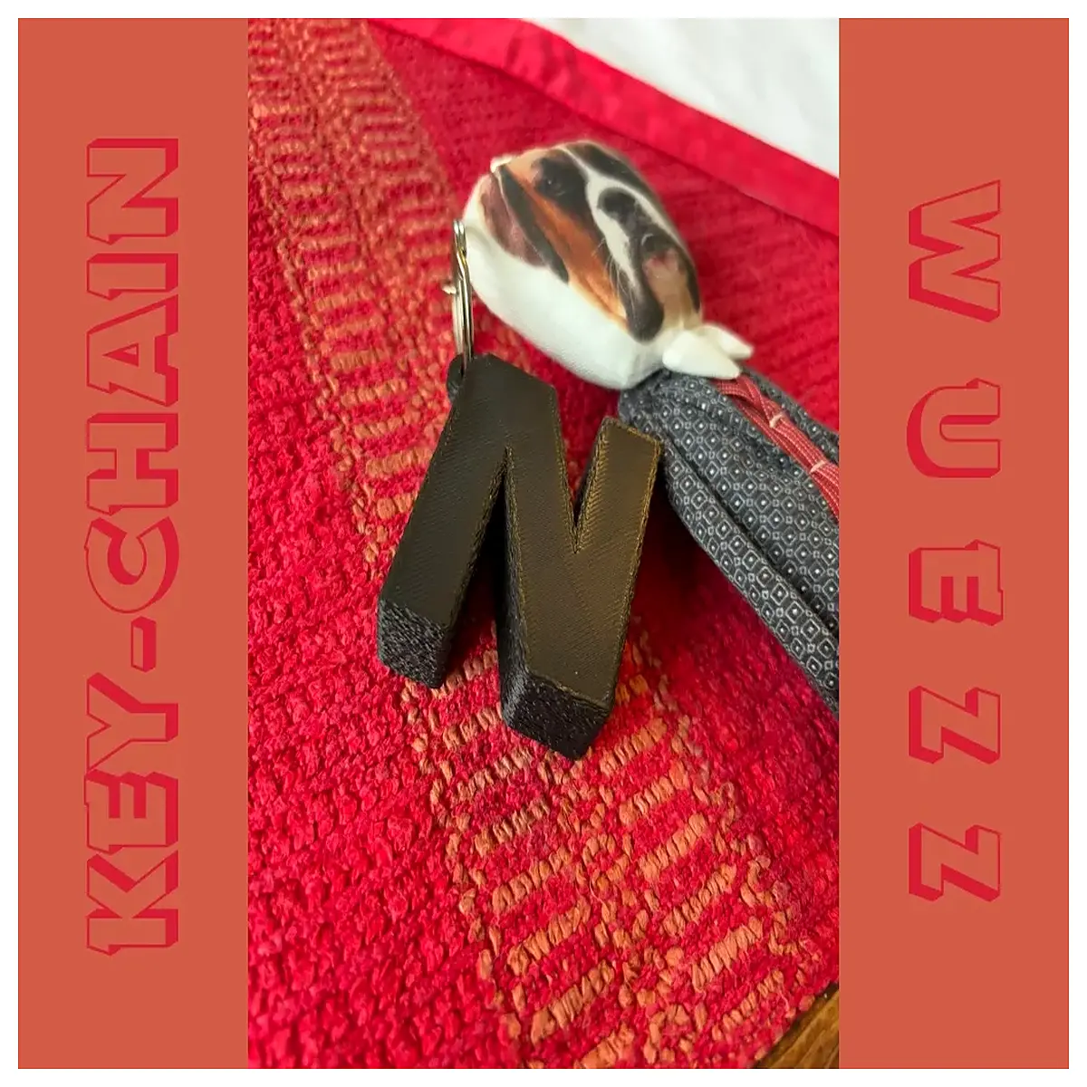 Letter Keychain Creative Personalized Car Keyring Decor Auto Accessory Keyring Parts Key Charm Pendant