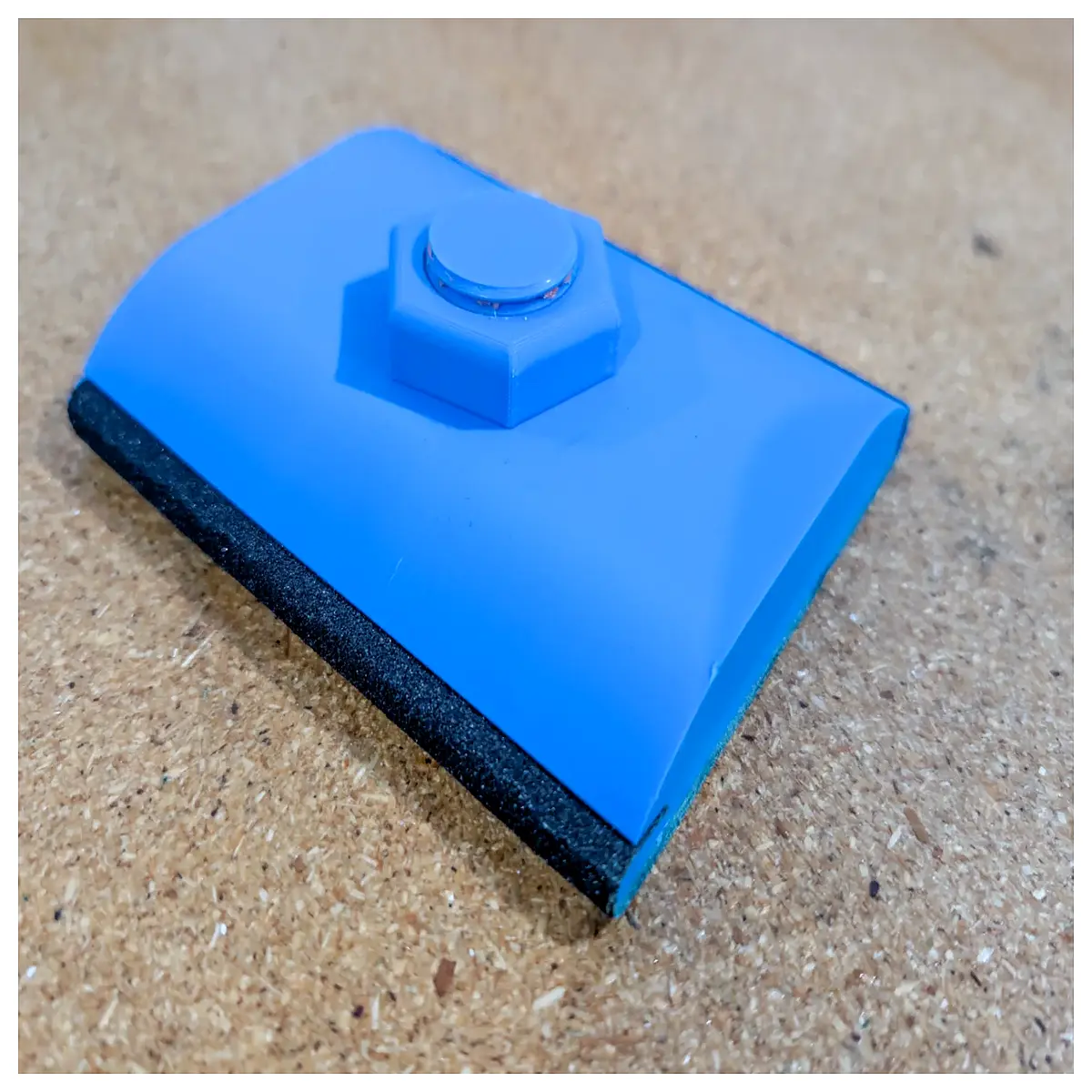 sandpaper holder block with clamp for orbital sander collection grip