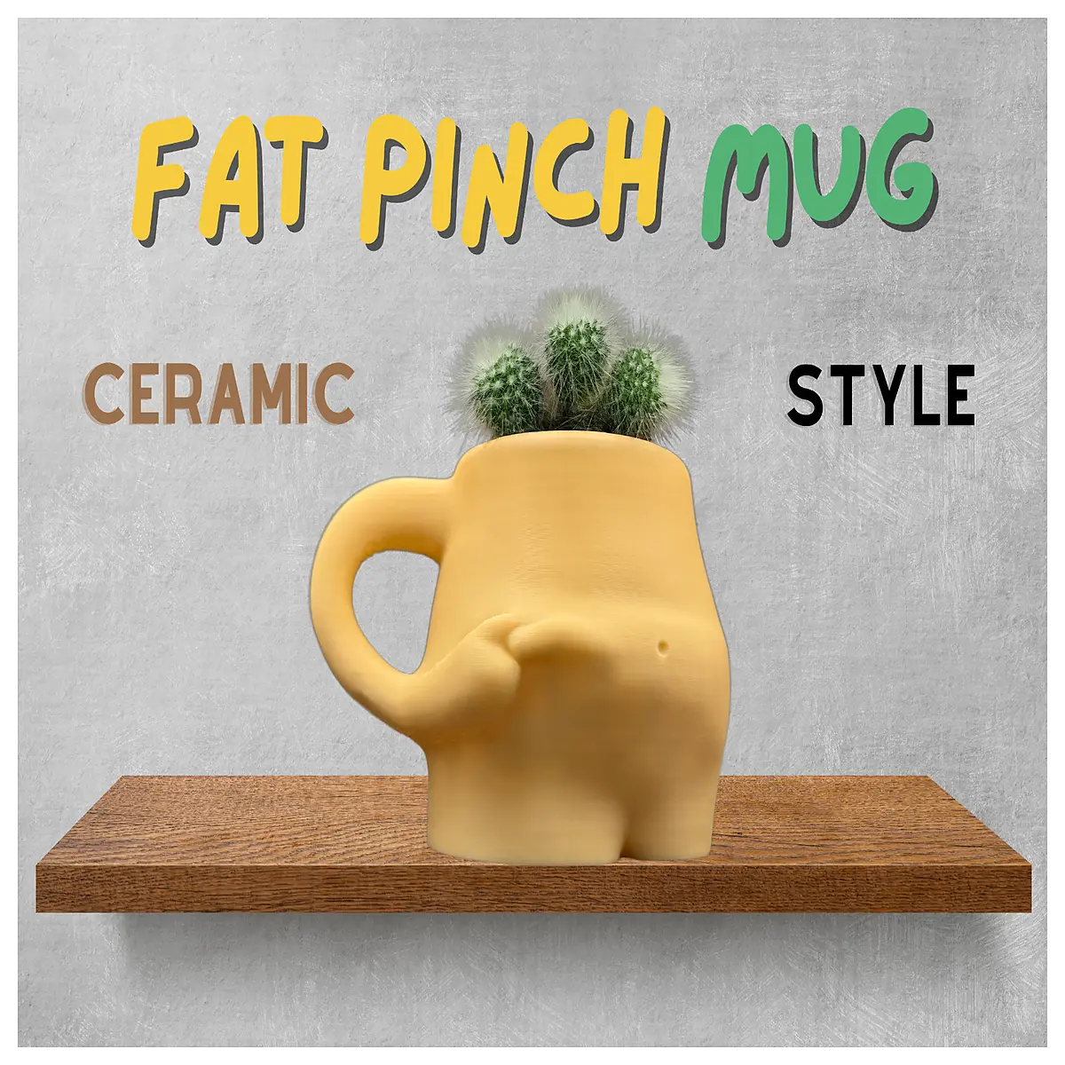 Nenye Panny Ceramic Mug Chubby Style Mug Desktop Decoration Cute Gift for Friends Office Decor