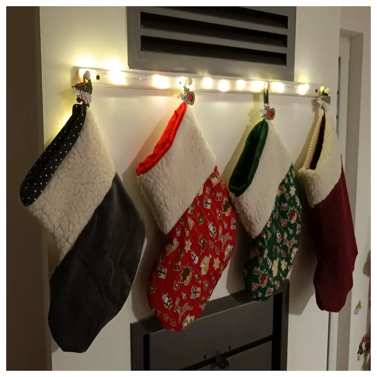 christmas stockings for fireplace mantel hanging large capacity holiday decor santa sack