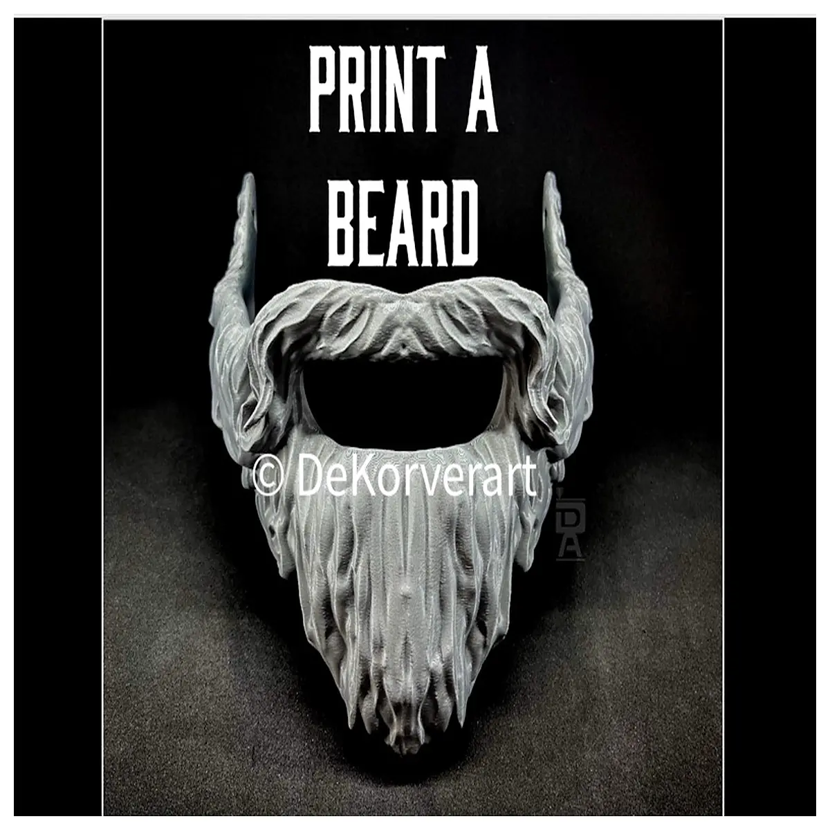 printed beard prosthetics custom hair mustache for cosplay horror makeup special effects realistic look