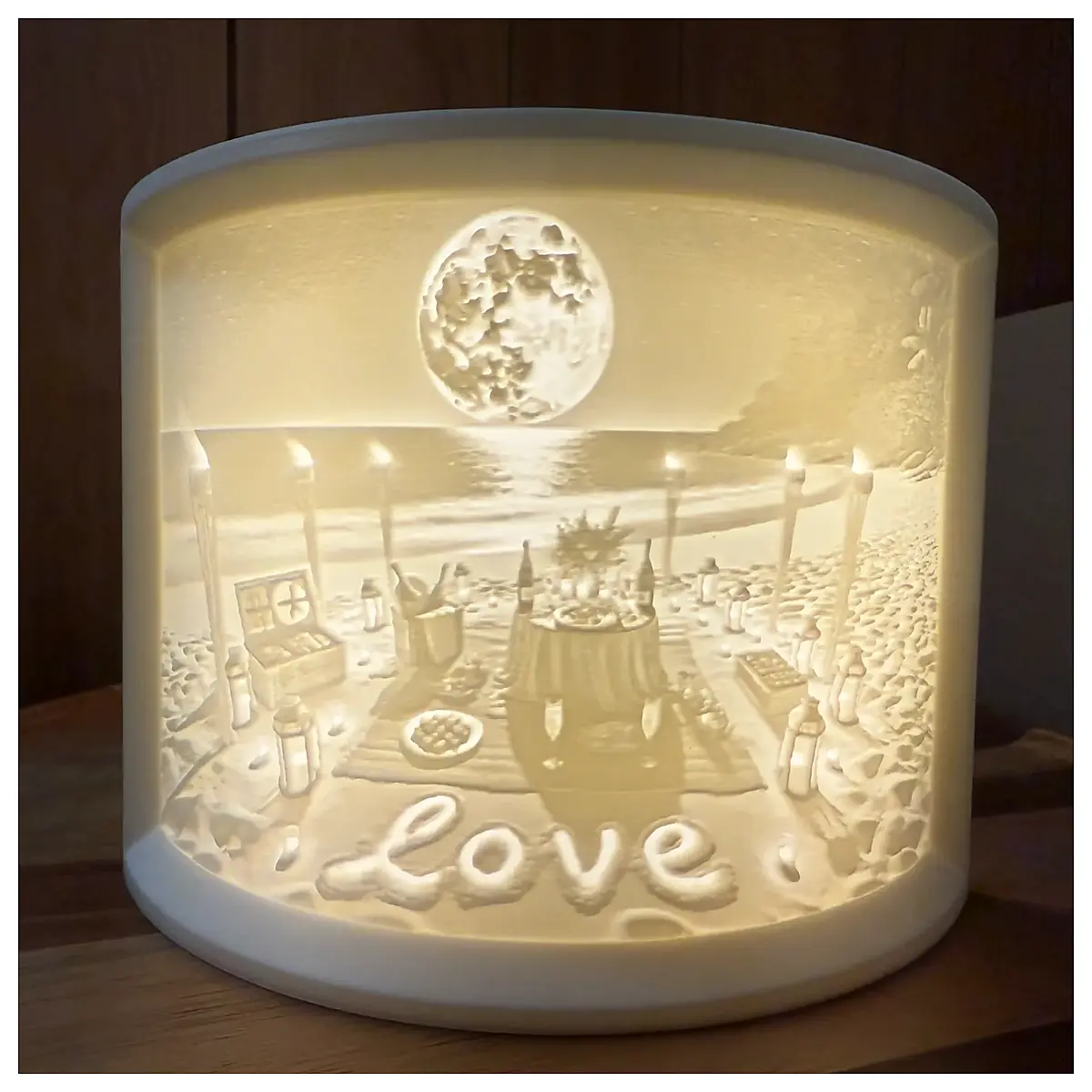beach picnic romantic tiki candle holder outdoor flameless tea sunset vibes
