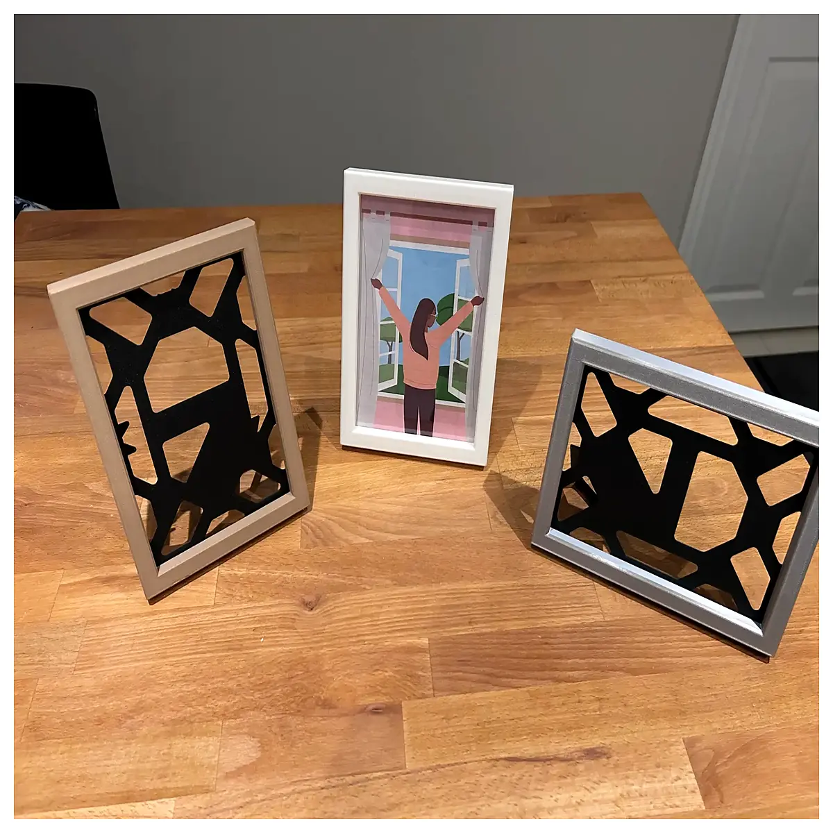 5x7 Photo Frame 3 Styles Lines Photo Album Decoration Memory Keepsake Wall Picture Frame Photo Display