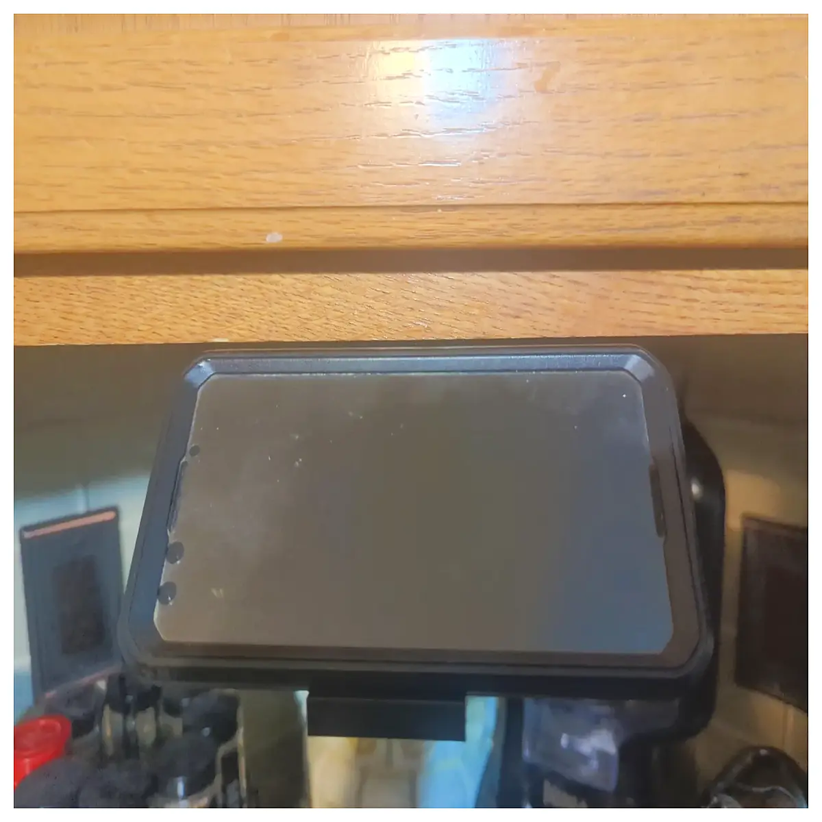 wall mount phone holder for kitchen fridge hands video call