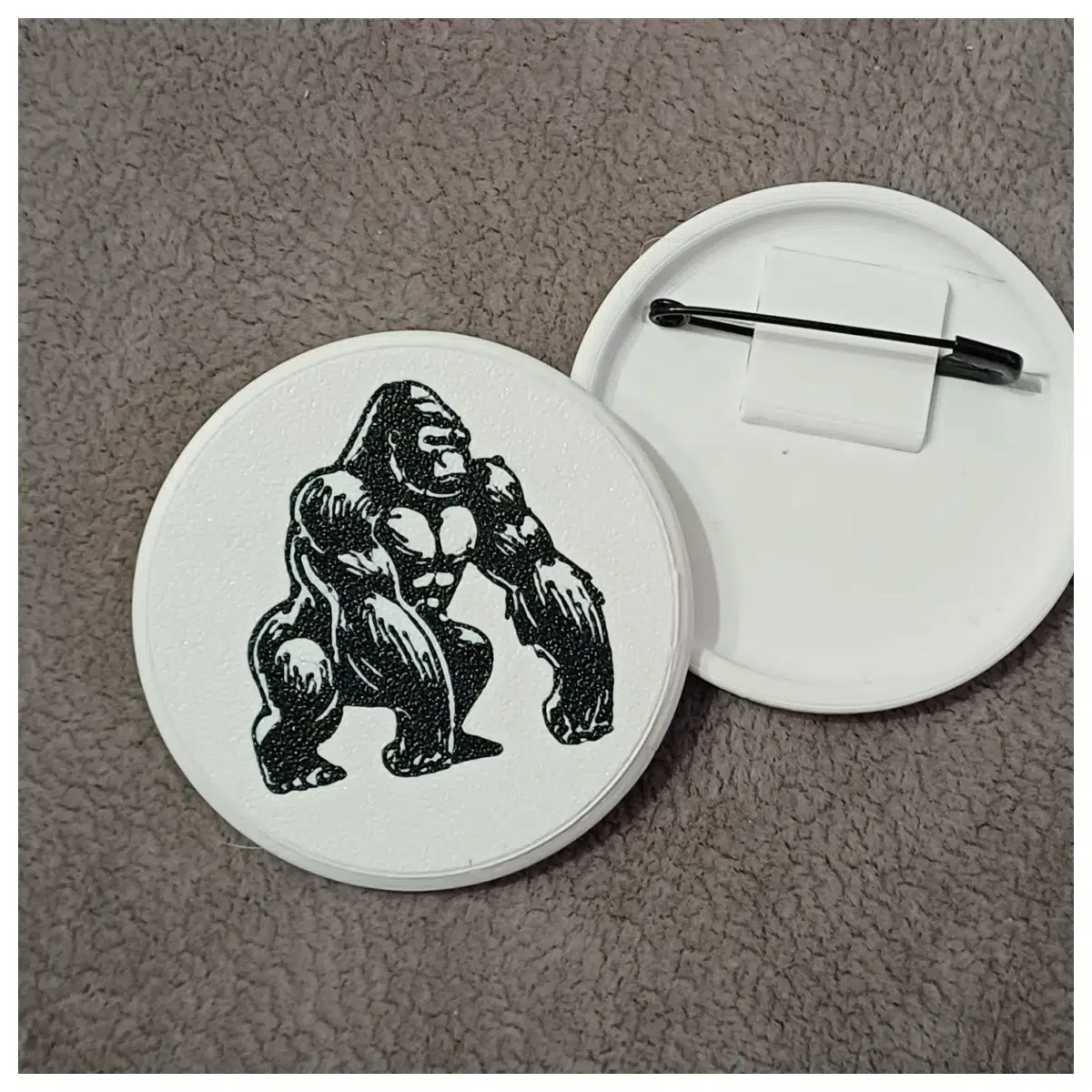 vintage gorilla pin badge enamel lapel accessory punk rock metal brooch for jacket backpack
