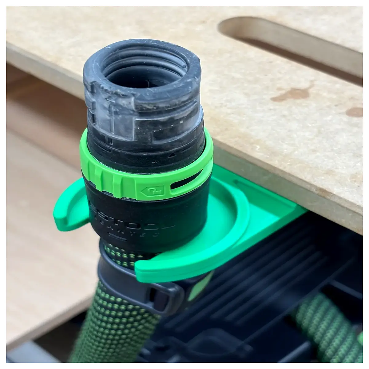 workshop table bracket mount for festool d2732 vacuum hose holder adapter