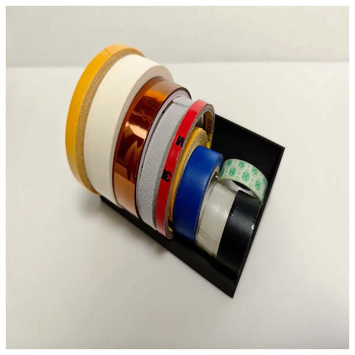 Tape Organizer Box Adhesive Tape Storage Box Magnetic Tape Case Stationery Supplies Creative Storage Solutions Roll Storage