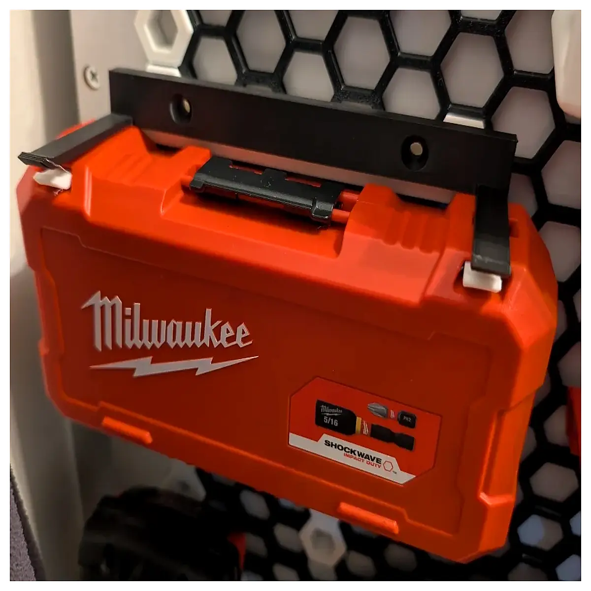 drill bit organizer rack holder for toolbox storage