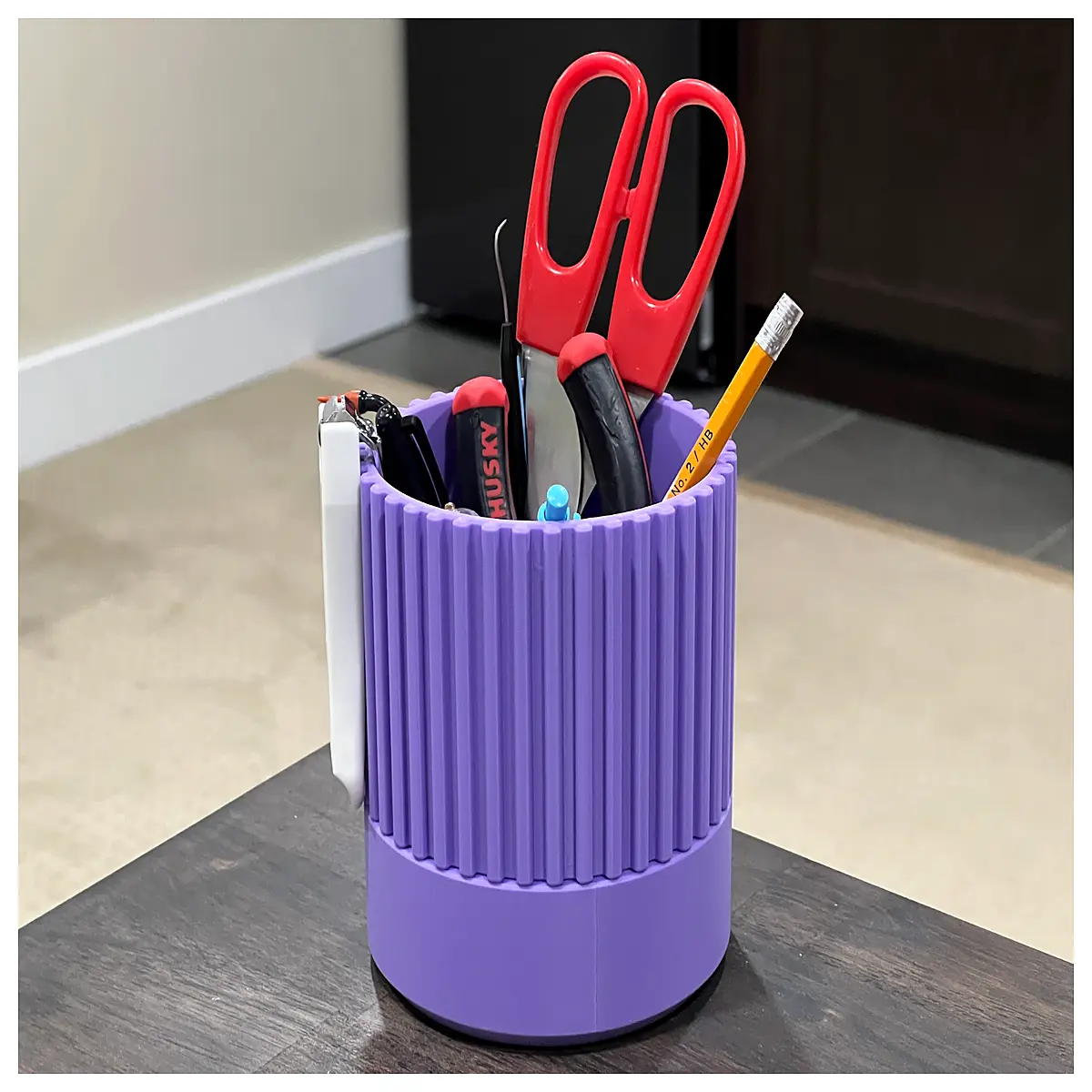 desktop organizer pen holder large small capacity multi compartment mesh metal pencil cup for office desk study supplies