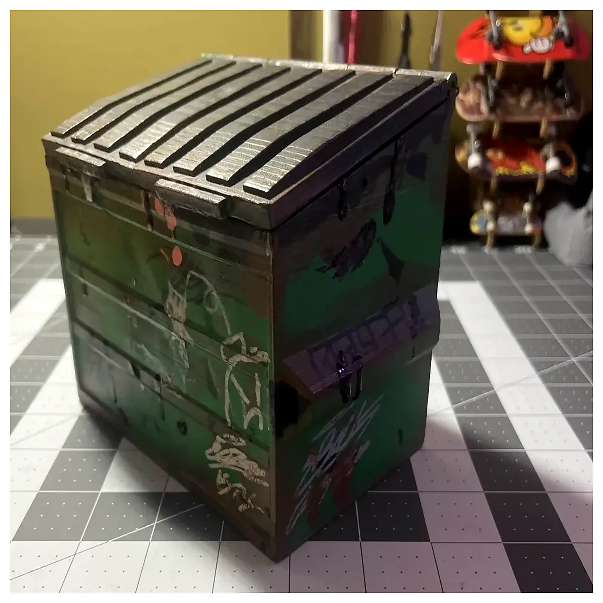 small trash can for bedroom bathroom office desk compact waste bin with lid