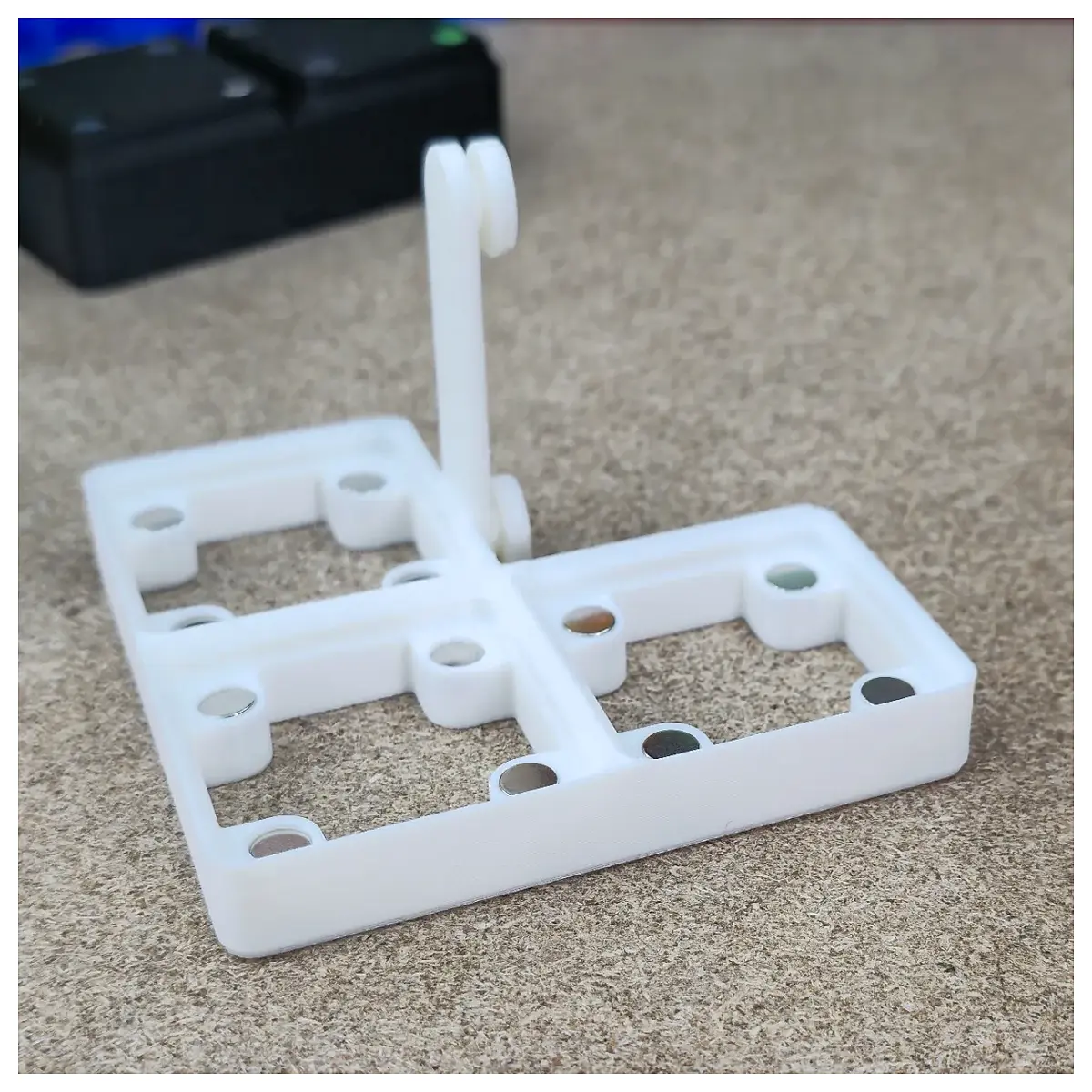 gridfinity corner bracket with keyhole slot for 3 slot system modular storage organizer parts magnetic base compatible printed resin replacement