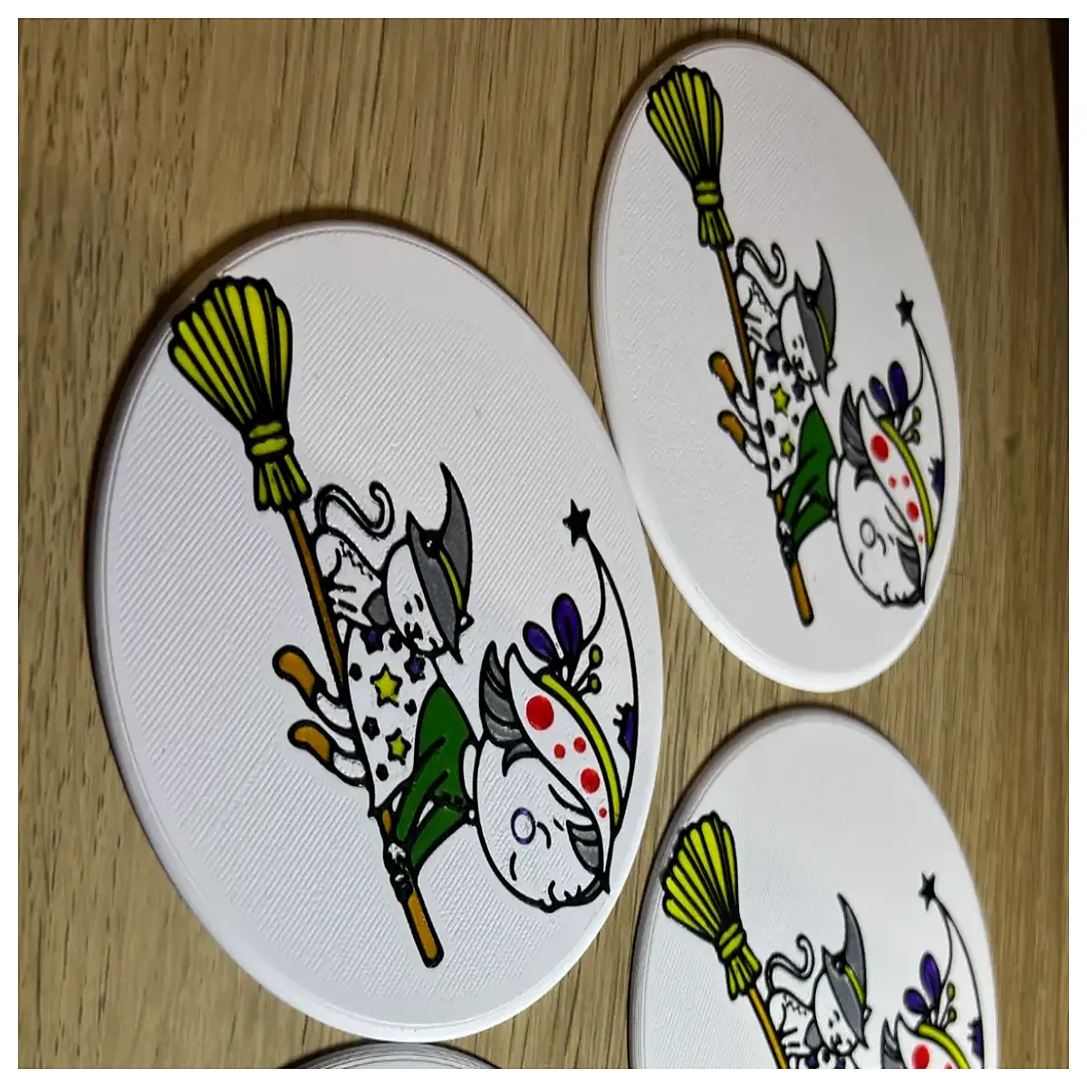Divine Conception Festival Coasters Multi Holiday Decoration Tabletop Drink Mat Gift Promotion