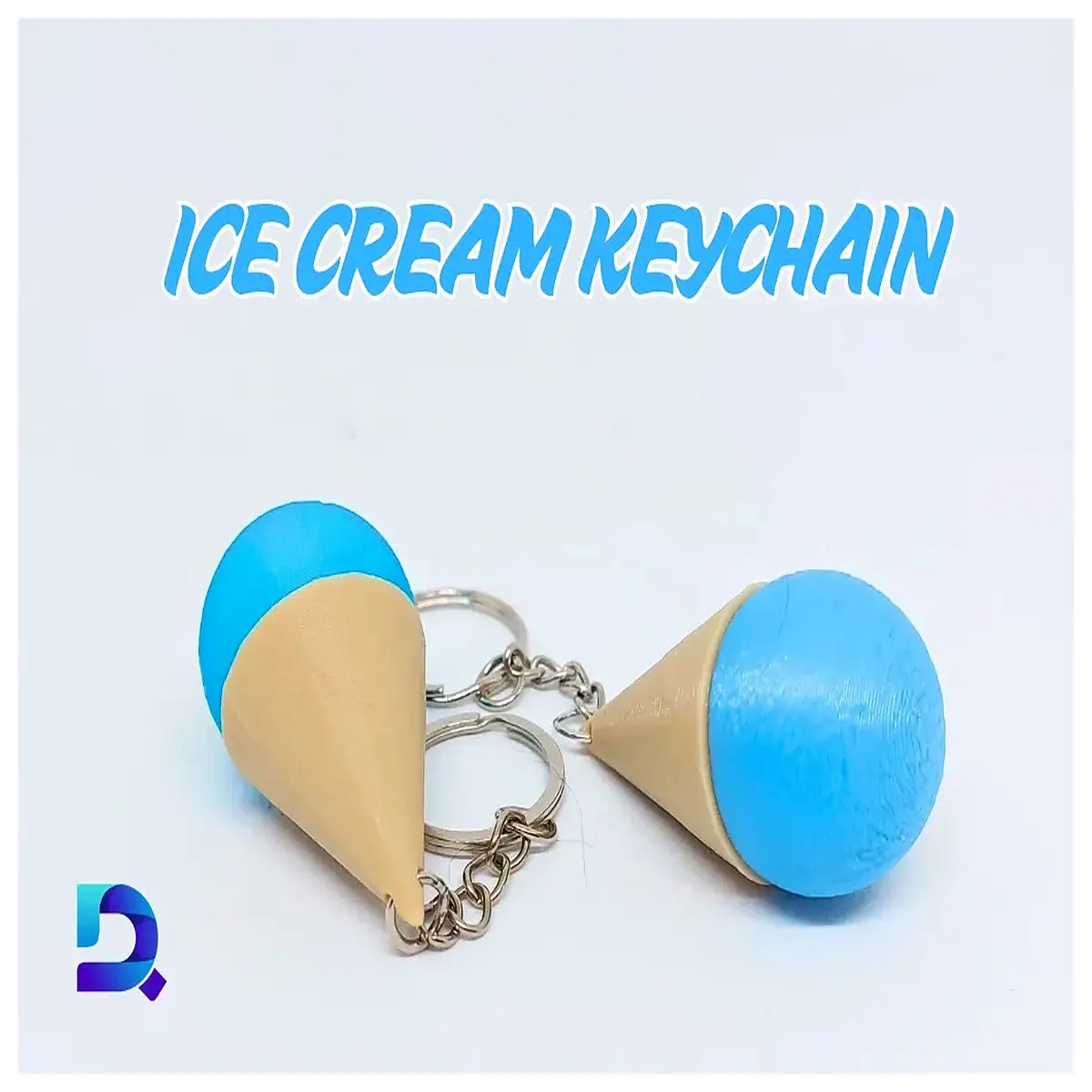 Ice Cream Charm Keychain Cute Dessert Decoration Phone Accessory Gift Present Ice Cream Parts Novelty Small Decoration
