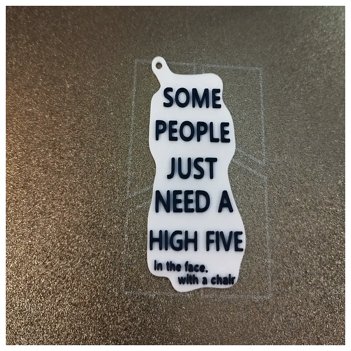 funny high five keychain stress relief toy friends