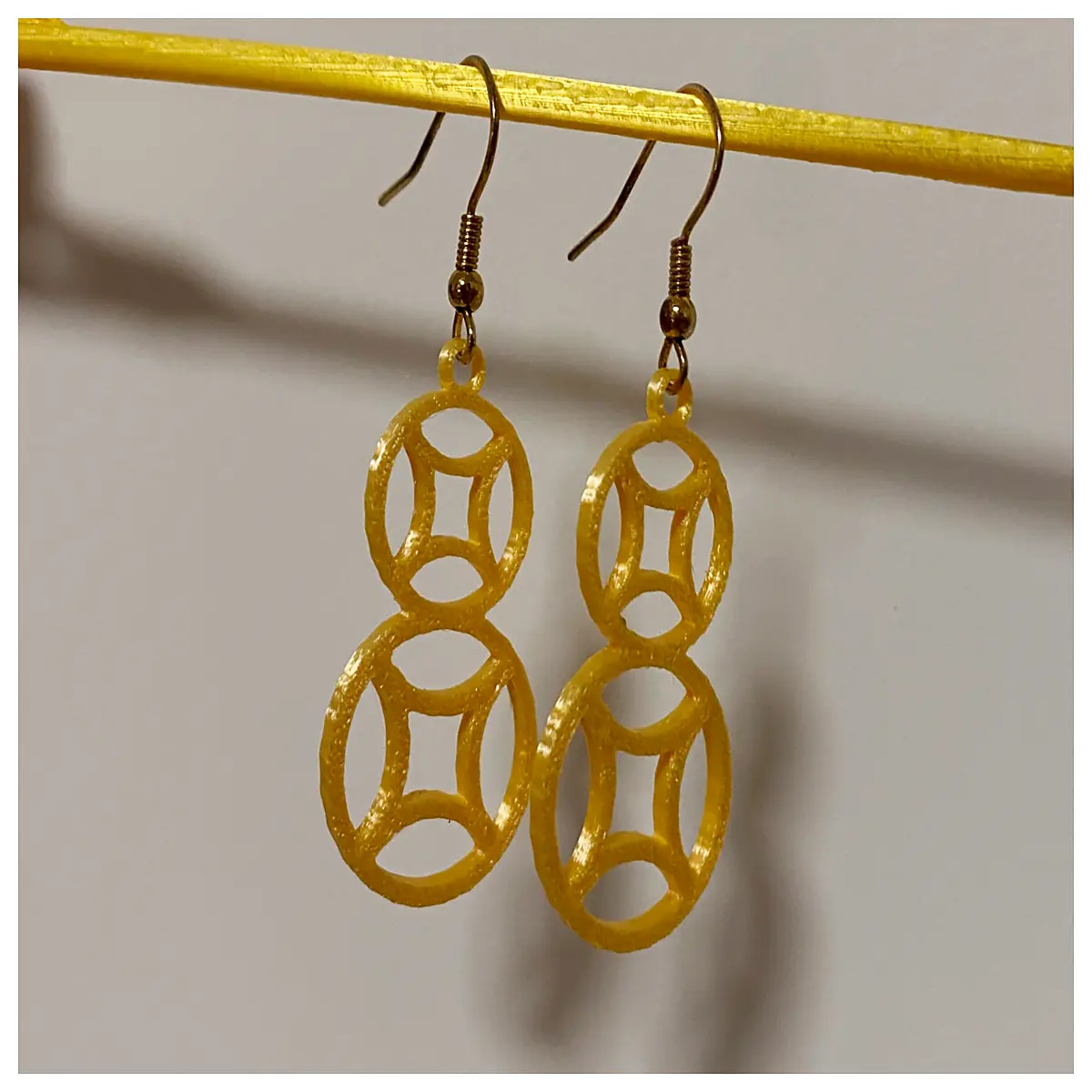 lucky gourd coin earrings feng shui wealth charm drop earrings antique brass money ear studs for women