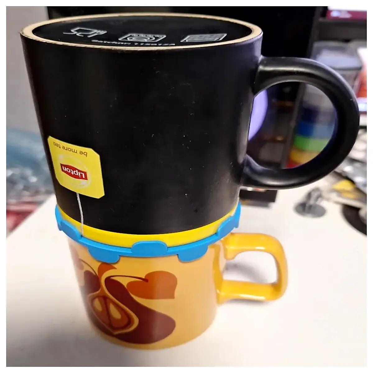 Mug Stacker Ceramic Coasters Coffee Cup Holder Desk Organizer Lazy Person Gadget Multi Functional Coasters Your Tabletop