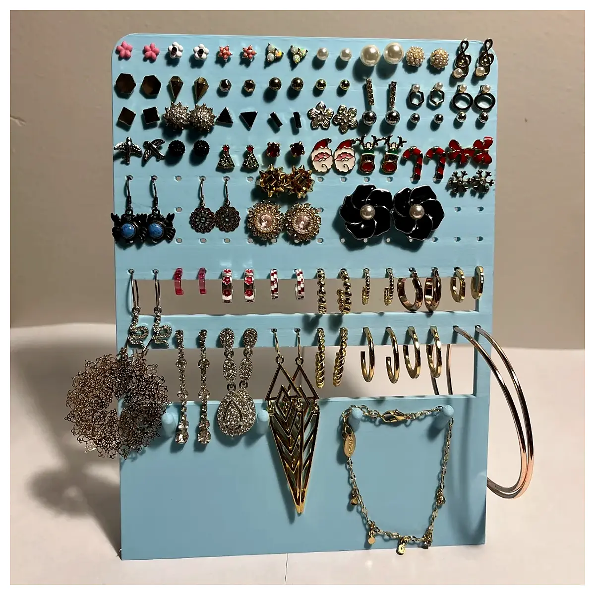 Earring Display Stand Organizer Jewelry Holder Ring Rack Storage Box Desktop Organizer Simple Home Decor