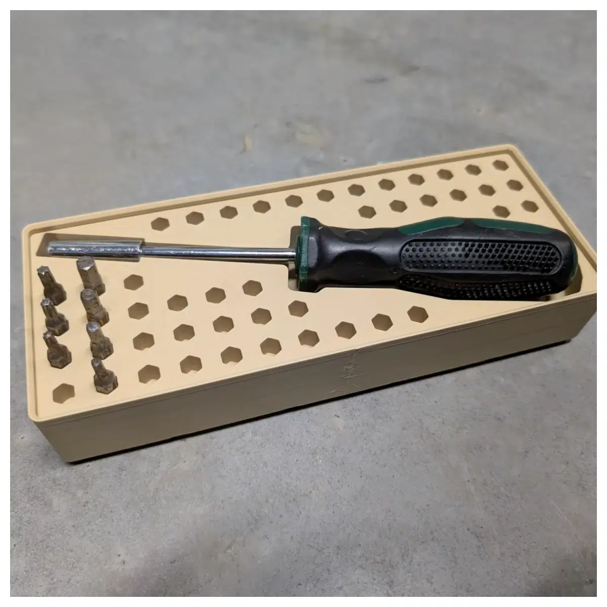 magnetic gridfinity organizer box for screwdriver bits drill holder storage system modular tool case