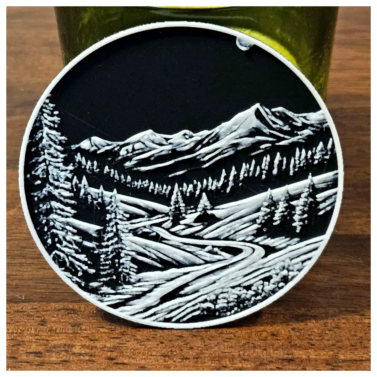 night scenery coaster aesthetic desk mat for coffee mug anti slip table protector home decor