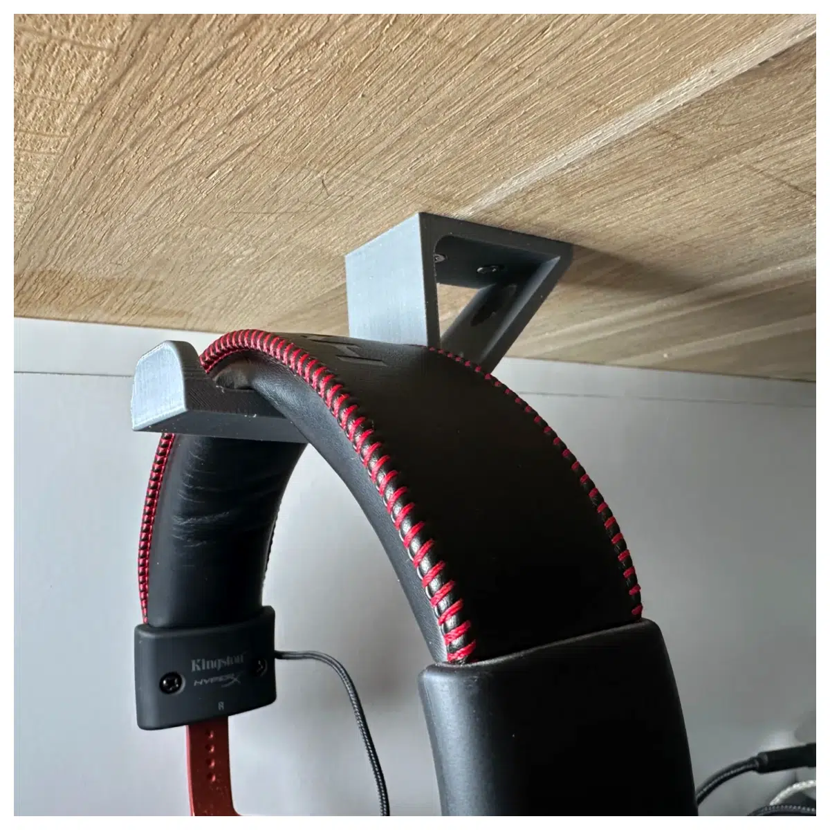 under desk headphone holder clip organizer mount for gaming headset cable management system