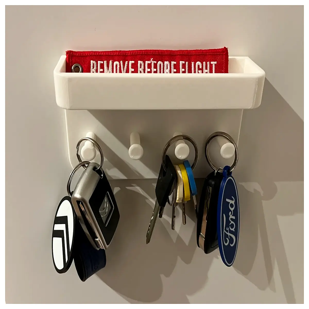Wall Key Hook Printable DIY Wall Decor Simple Hanging Key Rack Space Saving Easy Access