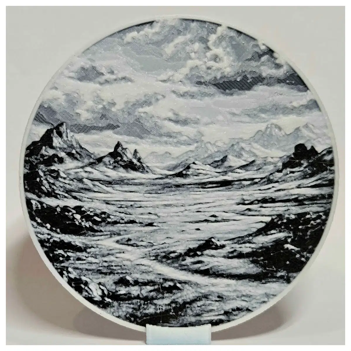 desolate landscape coaster set nature photography drink mat rustic outdoor decor gift abstract terrain table protector