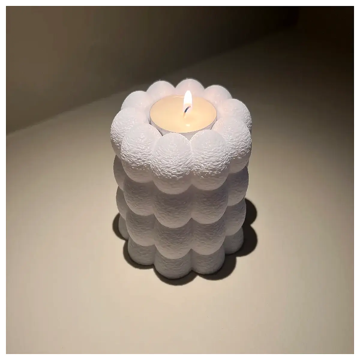 Faux Fur Candle Holder Decorative Accent Home Decor Gift Idea Pillar Candle Stand Velvet Candle Accessory