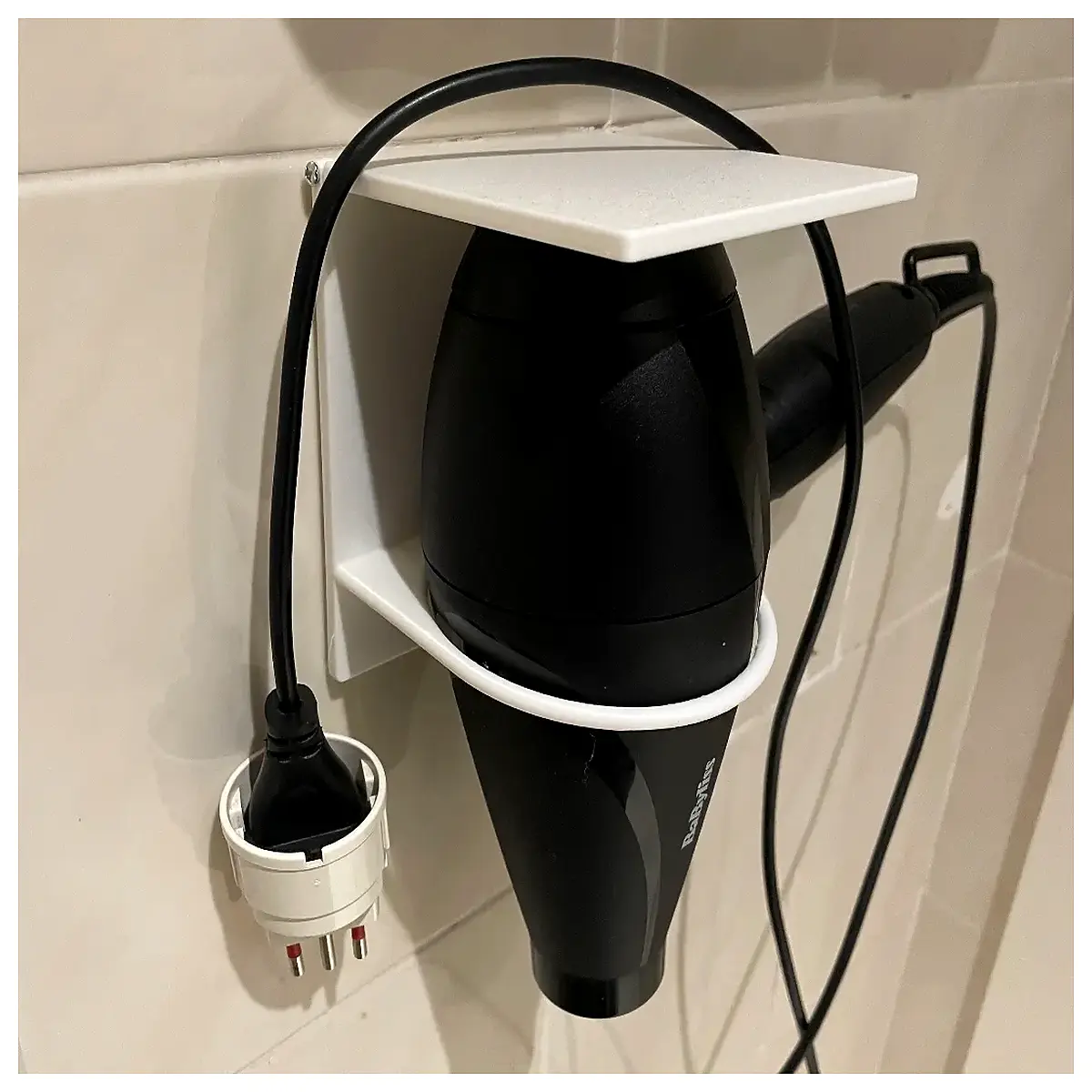 hair dryer holder wall mount organizer for bathroom cabinet storage box