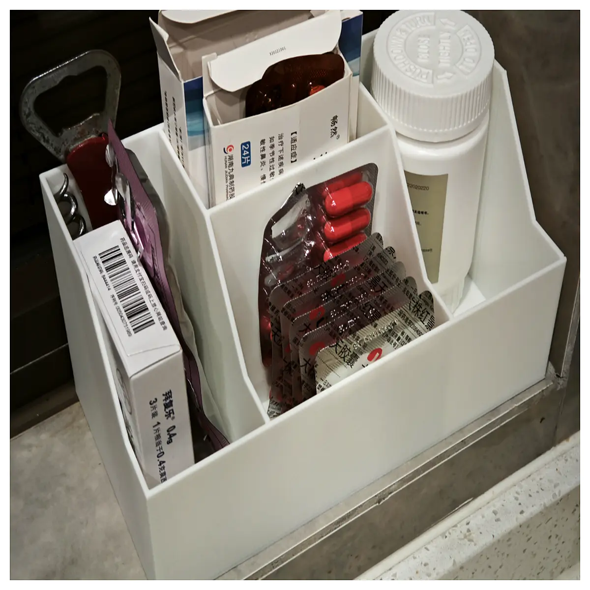 desktop organizer for kitchen counter storage boxes drawer dividers small items