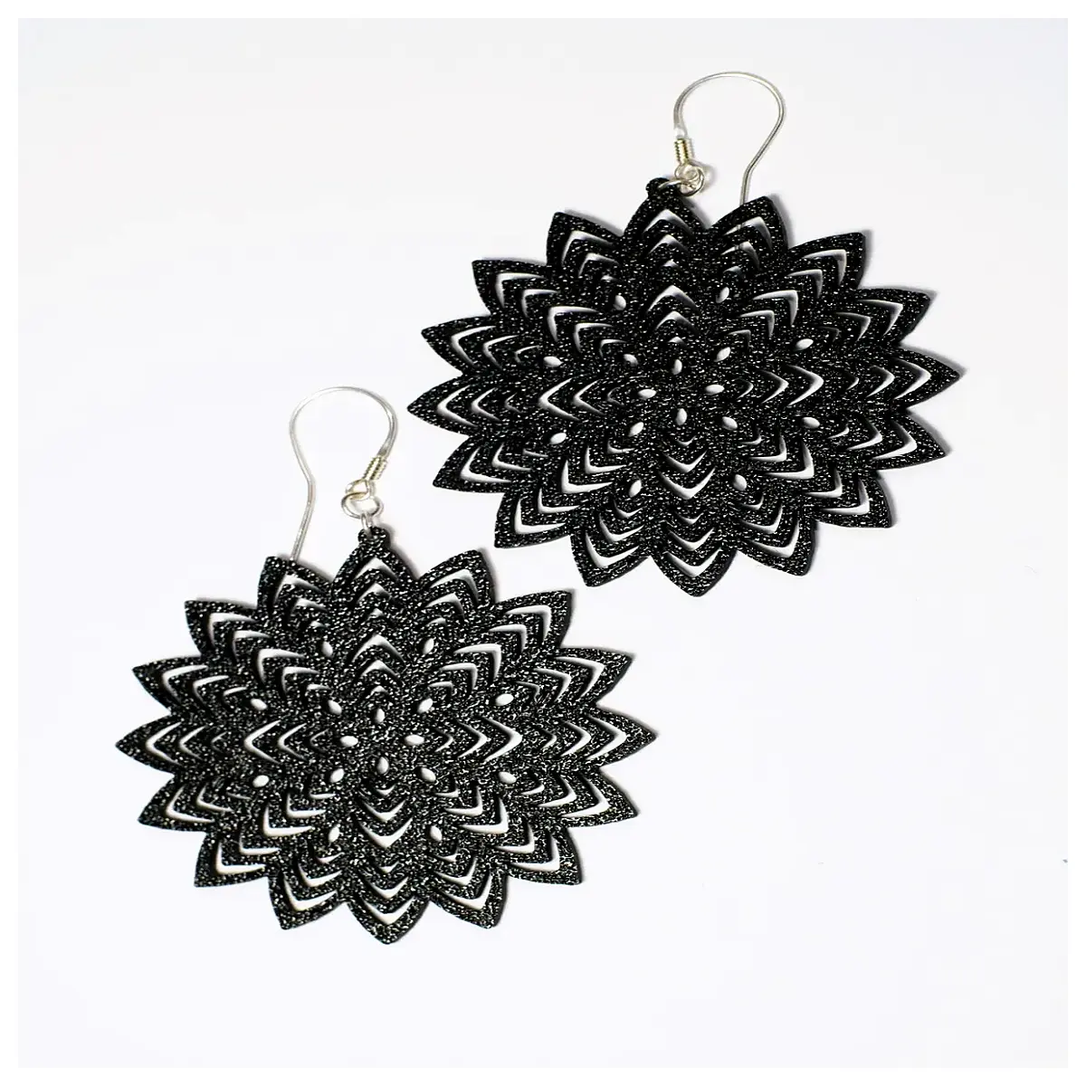 Kurpi Style Mandala Earrings Religious Decor Boho Earring Mandala Pattern Ethnic Earring Design Art Earring