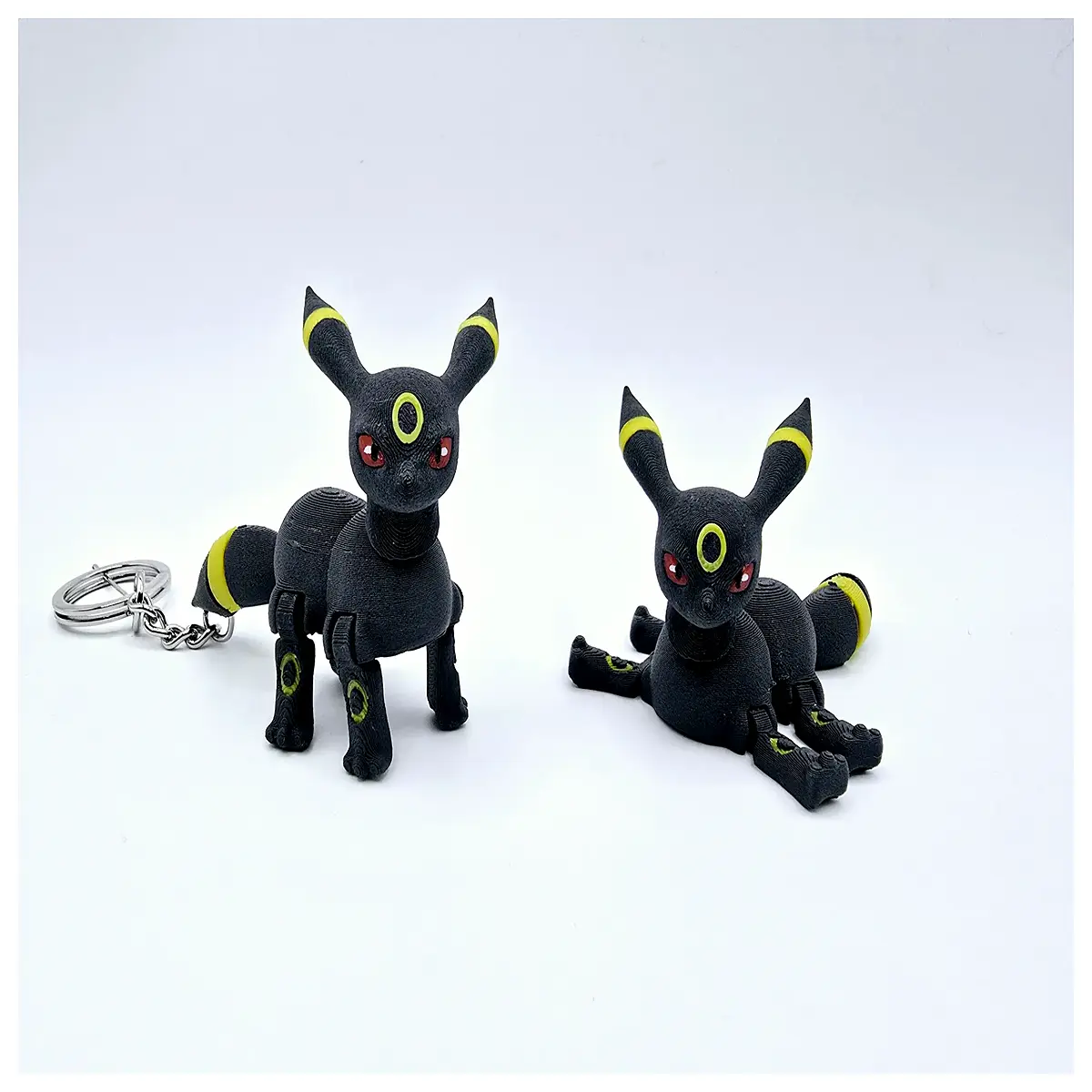 Wiggling Moon Eevee Pouch Pet Keychain Realistic Eevee Animal Toy Cute Keyring Birthday Gift Student Present