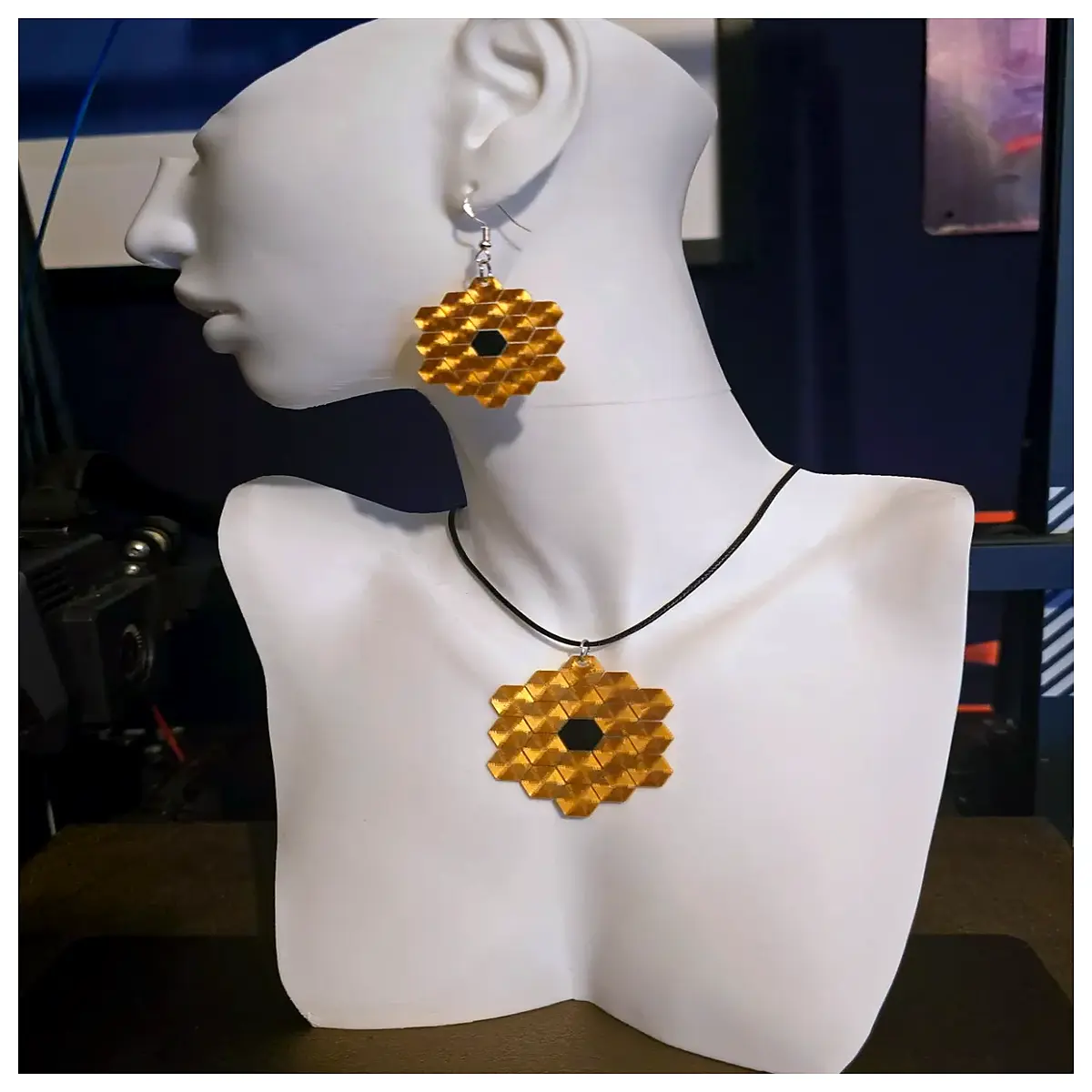 JWST Fabric Earring Space Telescope Jewelry Design Silver Gold Rose Gold Gift Space Station Commemorative